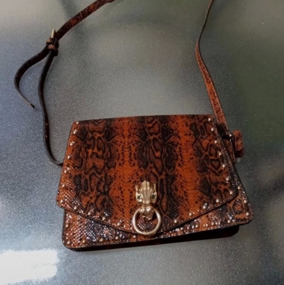 Purple Egg Skin Dragon Pattern Print Crossbody Bags
